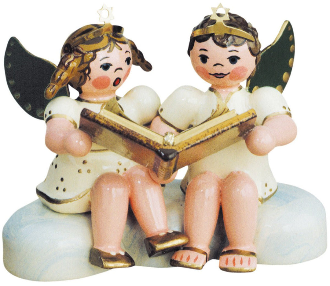 HUB - 121h0402 - Hubrig Volkskunst 'Engelpaar - Weihnachtsgeschichten 6,5cm'