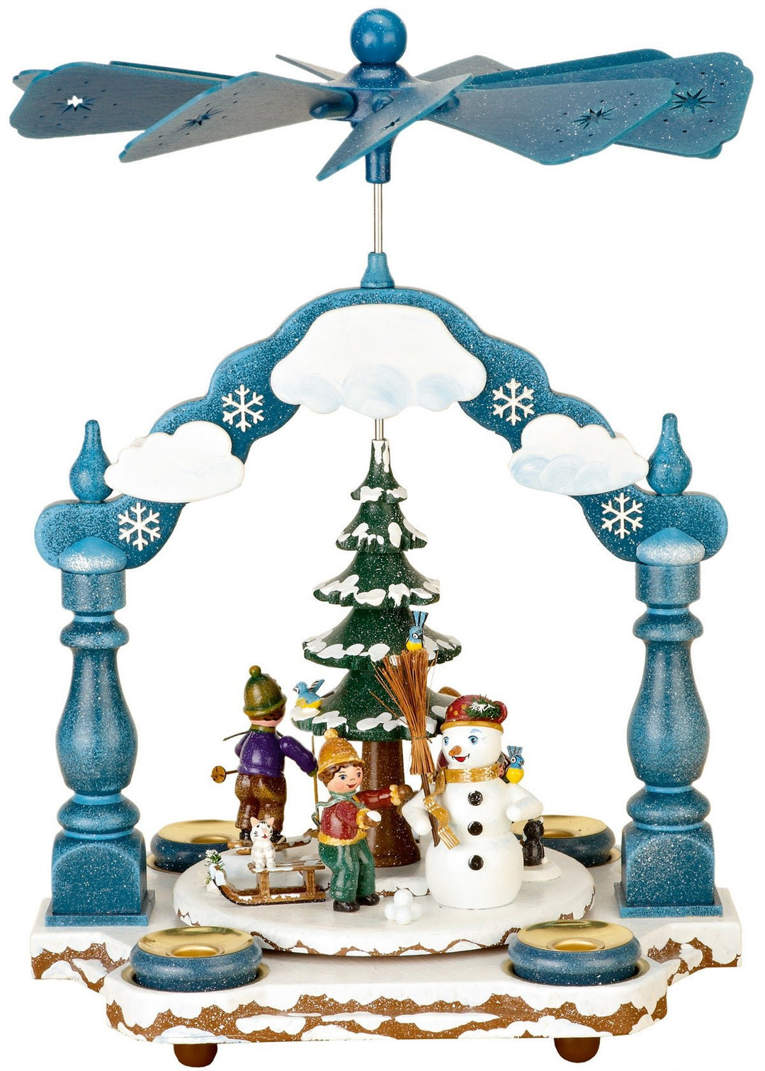 HUB - 102h0003 - Hubrig Volkskunst 'Pyramide Winterkinder 35x25cm'