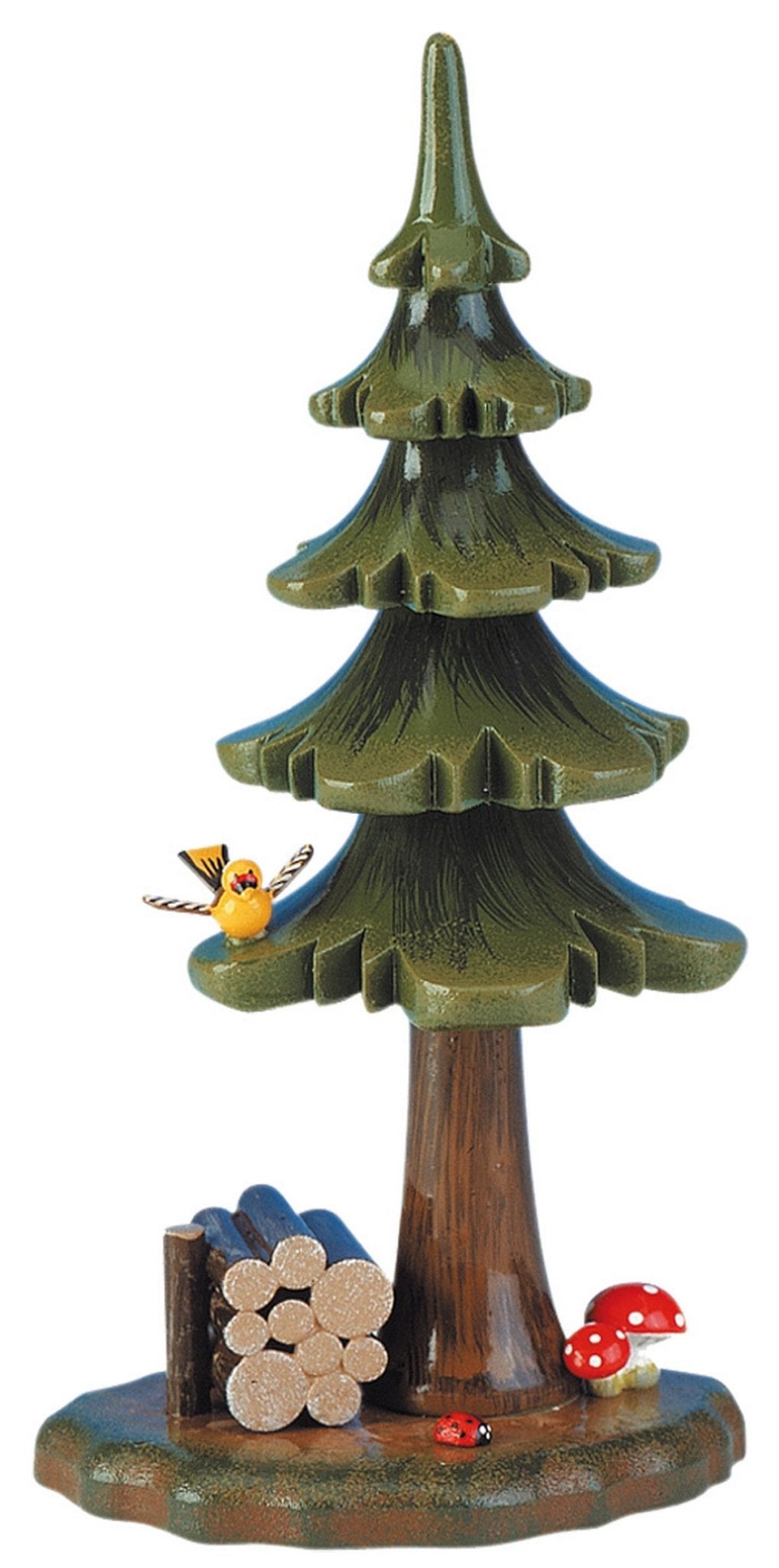HUB - 111h0001 - Hubrig Volkskunst 'Sommerbaum mit Holzstapel 16cm'