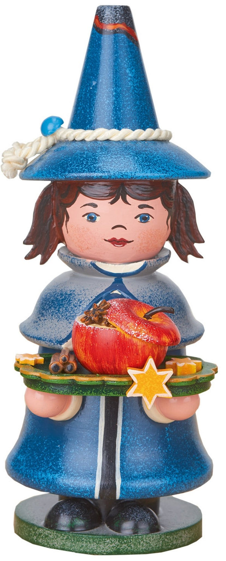 HUB - 105h1008 - Hubrig Volkskunst 'Wichtel - Bratapfel' Figur Holzkunst