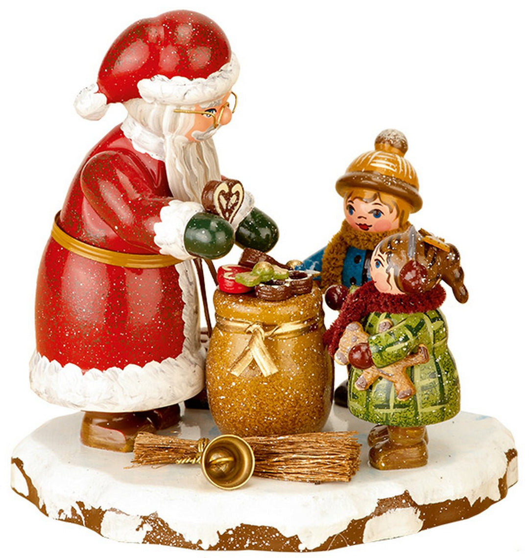 HUB - 110h0017 - Hubrig Volkskunst 'Winterkinder - Danke lieber Weihnachtsmann 9cm'