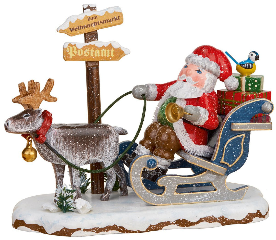 HUB - 110h0041 - Hubrig Volkskunst 'Winterkinder - Hurra,der Weihnachtsm.kommt 11cm'