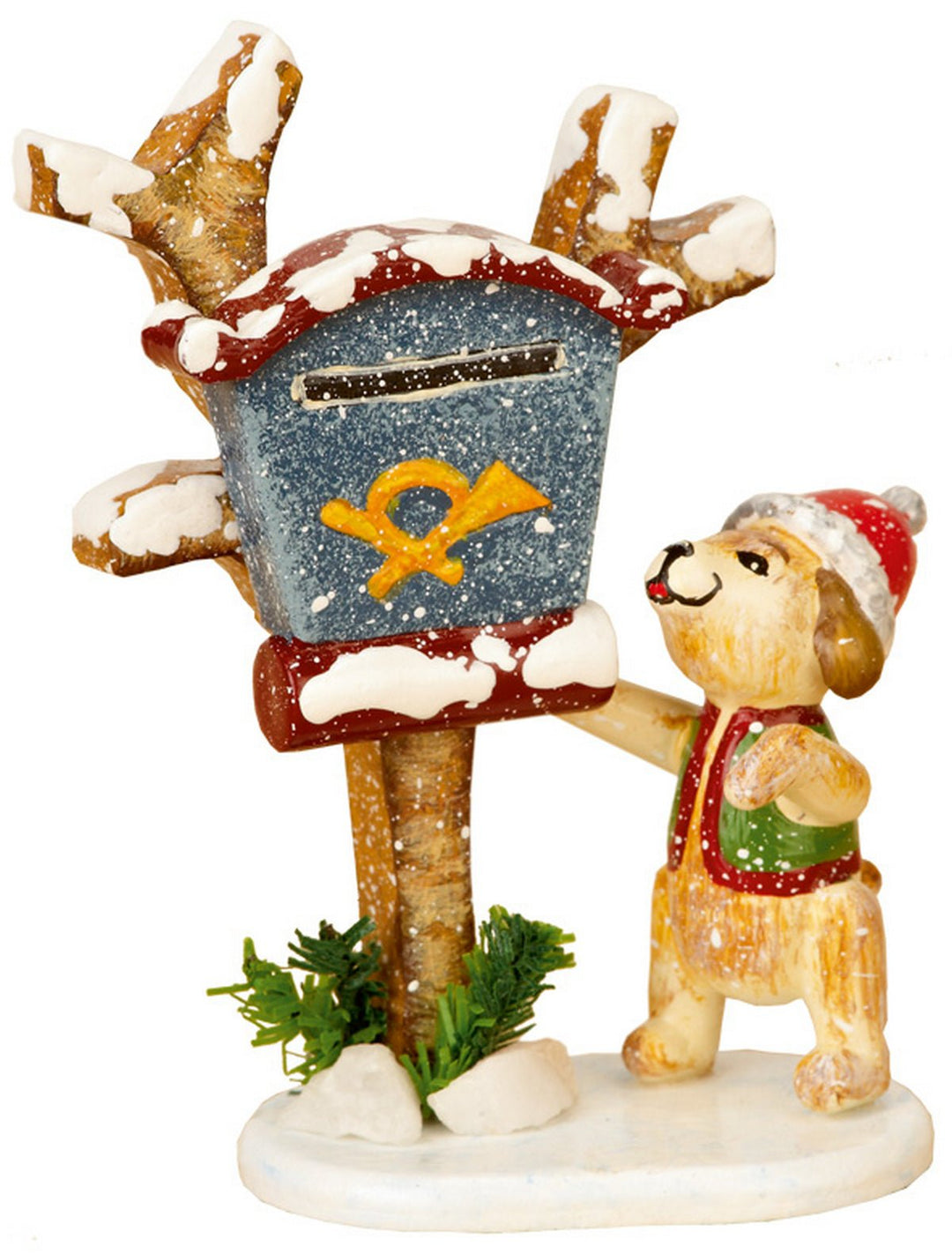 HUB - 110h3008 - Hubrig Volkskunst 'Winterkinder kleiner Zeitungsbote 6cm - 1 Stück'