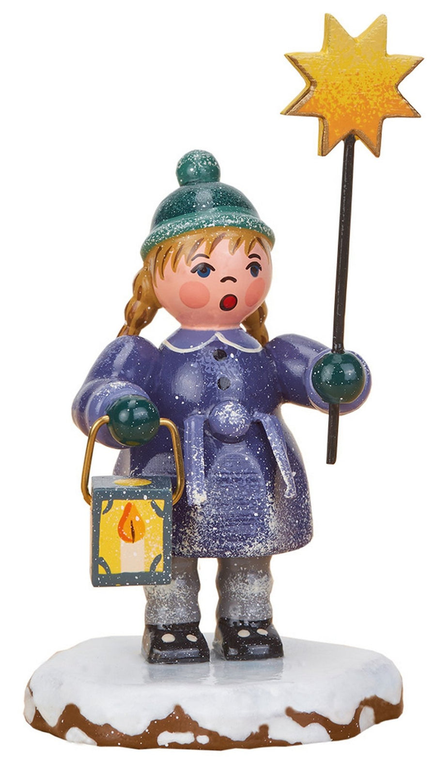 HUB - 110h0003 - Hubrig Volkskunst 'Winterkinder - Mädchen mit Stern u.Laterne 8cm'