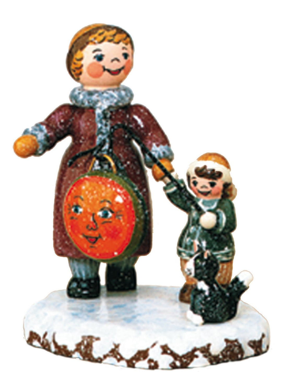 HUB - 110h0001 - Hubrig Volkskunst 'Winterkinder - Meine Schwester und ich 8cm'