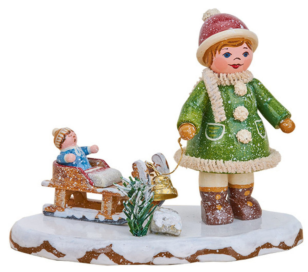 HUB - 110h0063 - Hubrig Volkskunst 'Winterkinder - Oh,es schneit, es schneit 6,5cm'