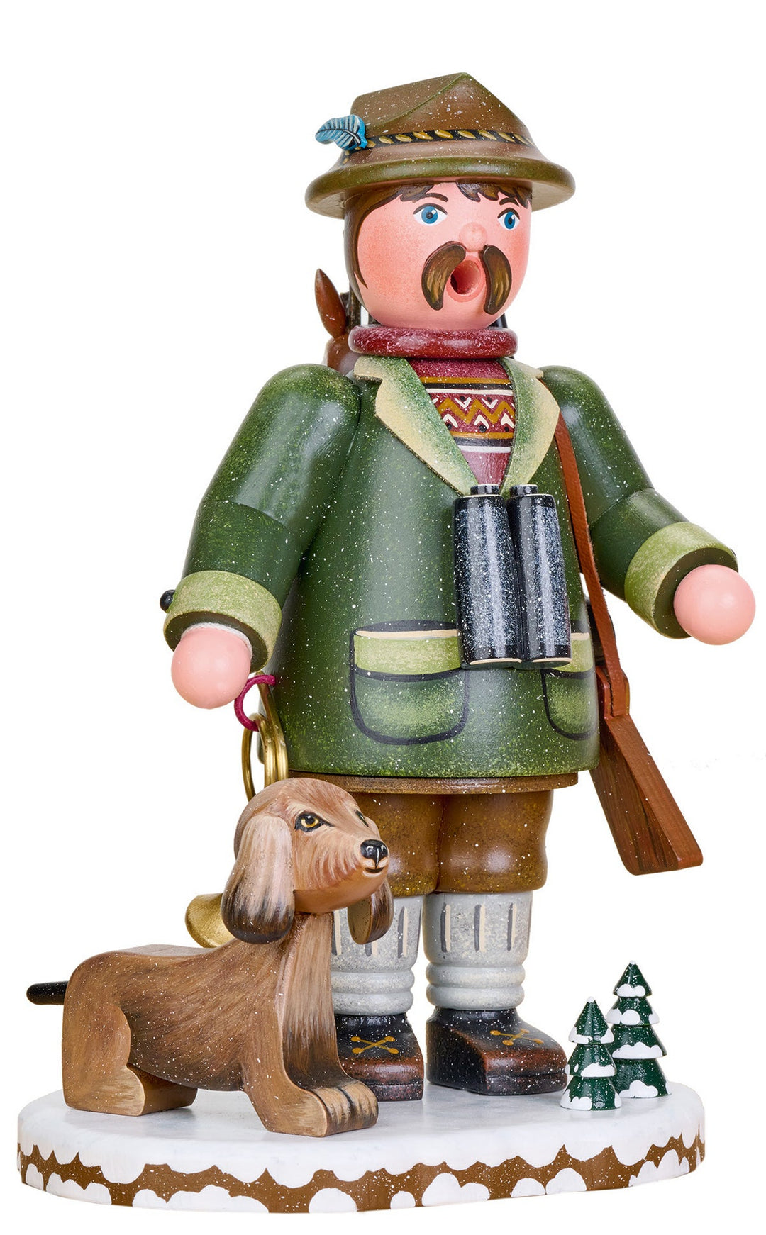 HUB - 105h4011 - Hubrig Volkskunst 'Winterkinder Räuchermann Weidmannsheil 20cm' 2023