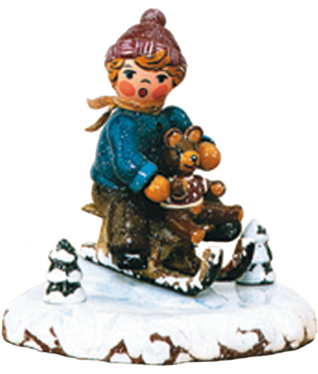 HUB - 110h1009 - Hubrig Volkskunst 'Winterkinder - Schlittenfahrer 7cm'