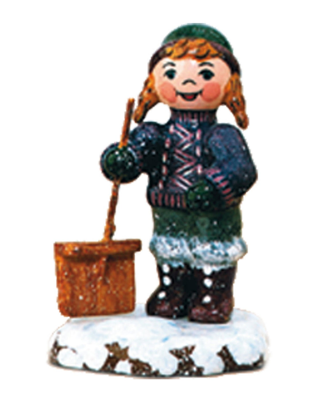 HUB - 110h1007 - Hubrig Volkskunst 'Winterkinder - Schneefeger 6cm'