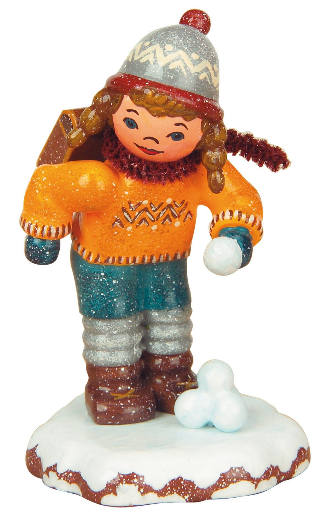 HUB - 110h0015 - Hubrig Volkskunst 'Winterkinder - Schulmädchen 7cm'