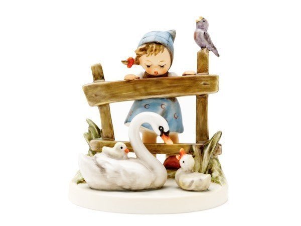 01 - 344 - 01 - 9 - Hummel Figur Schwanenteich 12cm Hum 344
