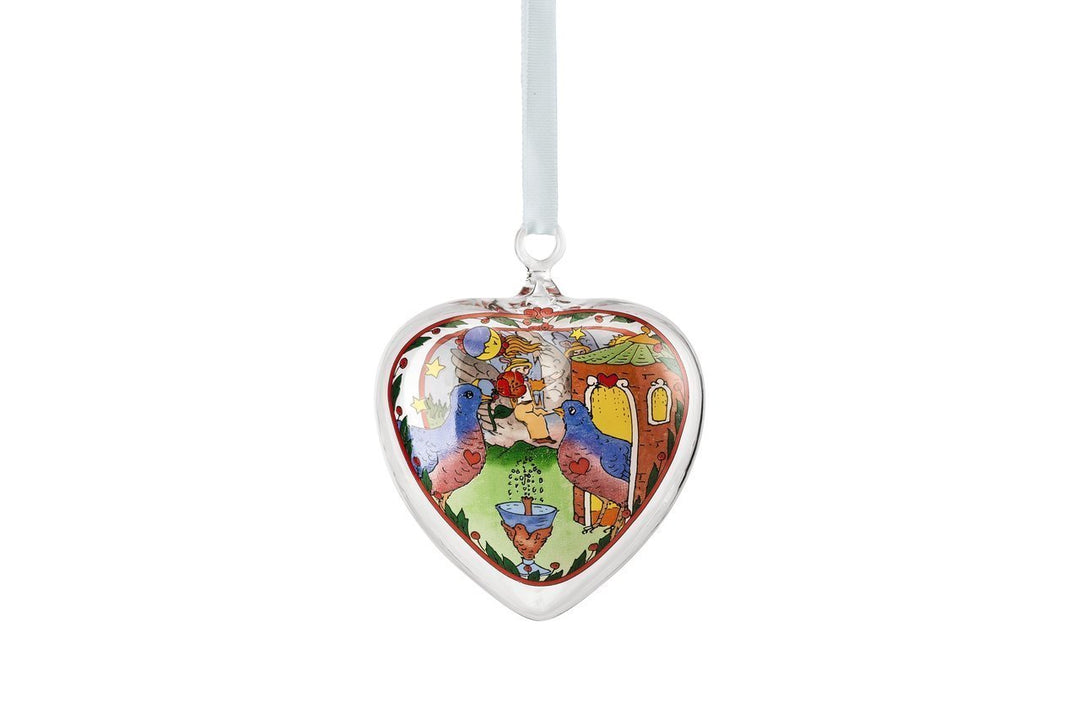 02257 - 724146 - 49695 - Hutschenreuther Ostern Glasherz »Das Kristall - Herz 2016 Taubenschlag 6,5 cm«