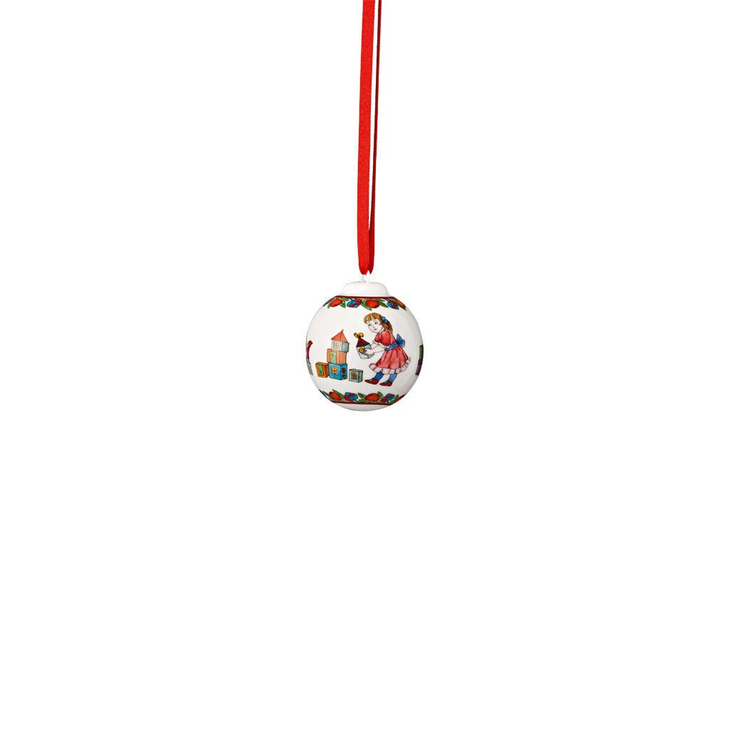 02252 - 723326 - 27939 - Hutschenreuther Xmas Porzellankugeln, Minikugel »Bausteine« 4 cm