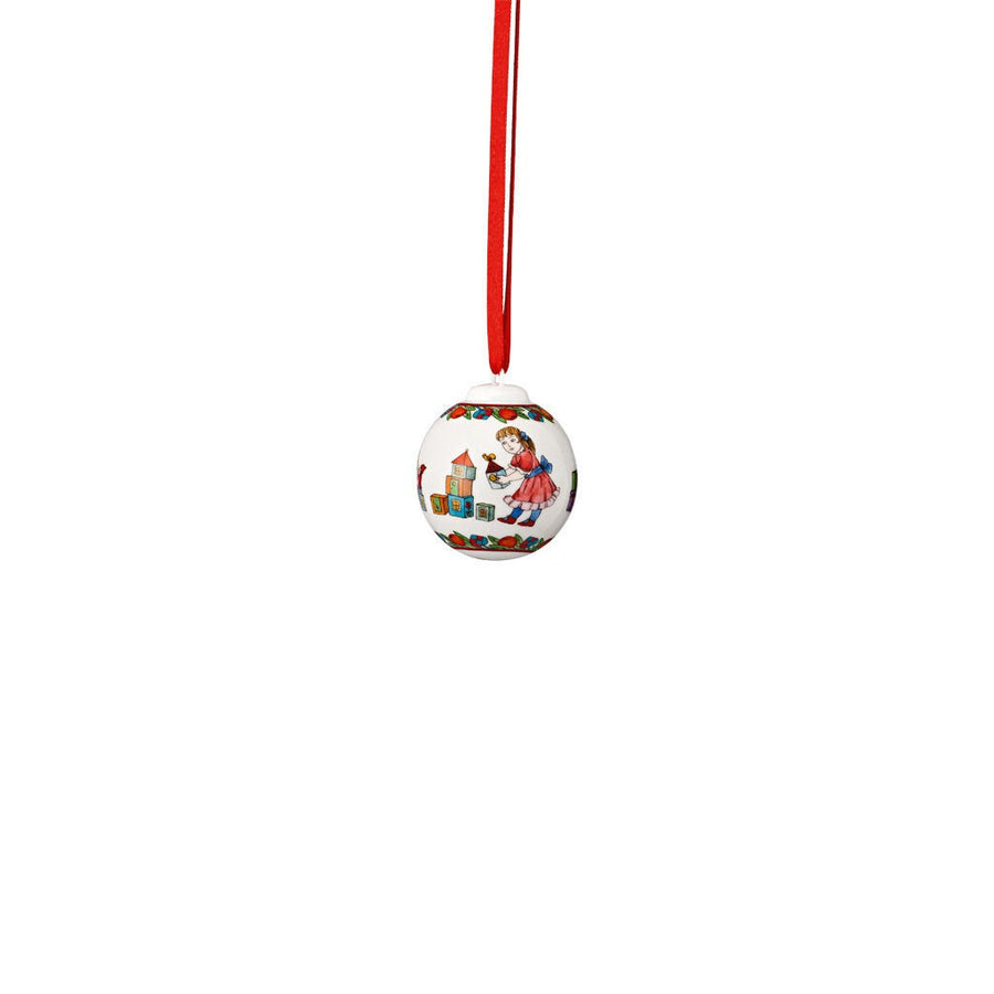 02252 - 723326 - 27939 - Hutschenreuther Xmas Porzellankugeln, Minikugel »Bausteine« 4 cm