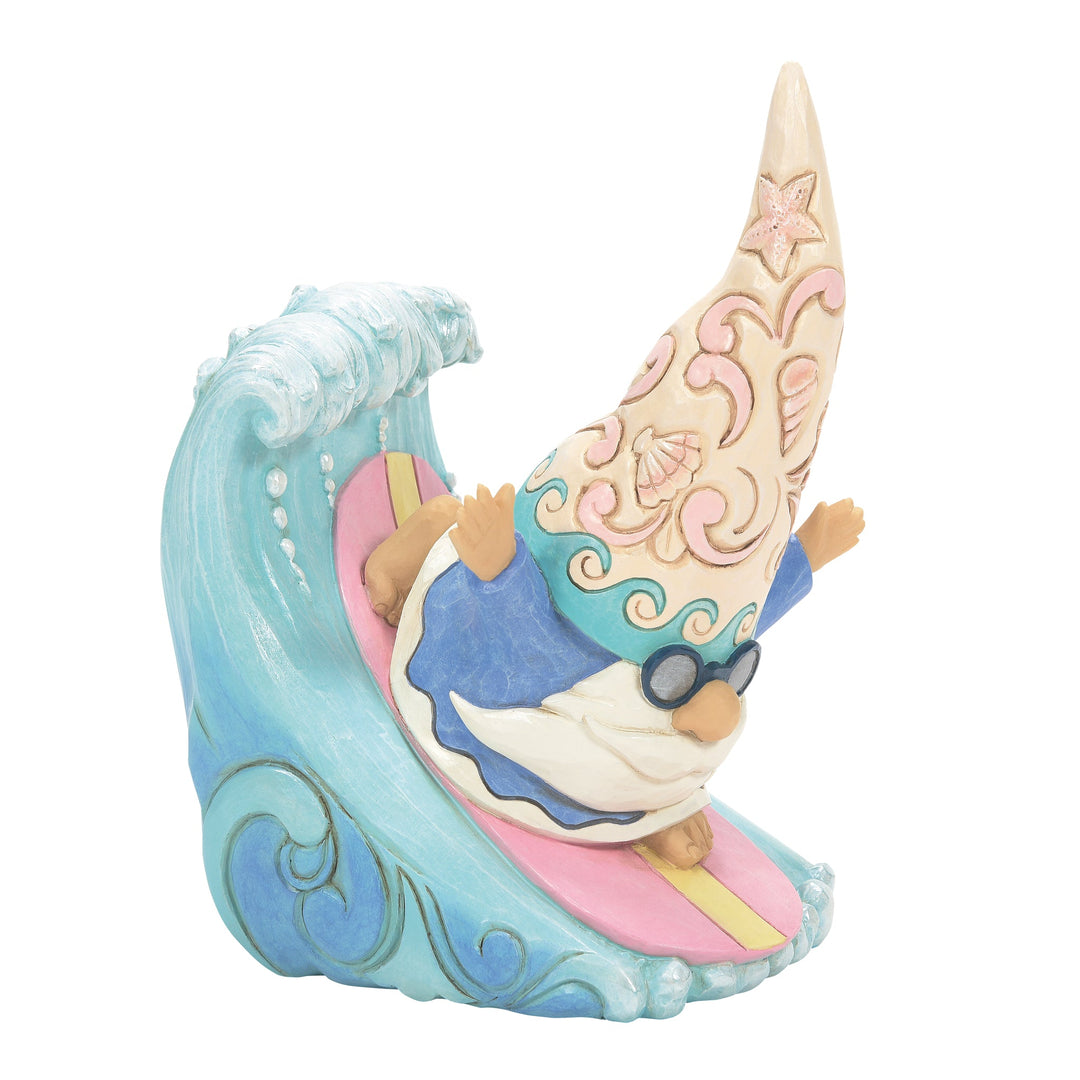 6012796 - Jim Shore Figuren - Küstenzwerg - Surfen - Coastal Gnome Surfin - 14cm