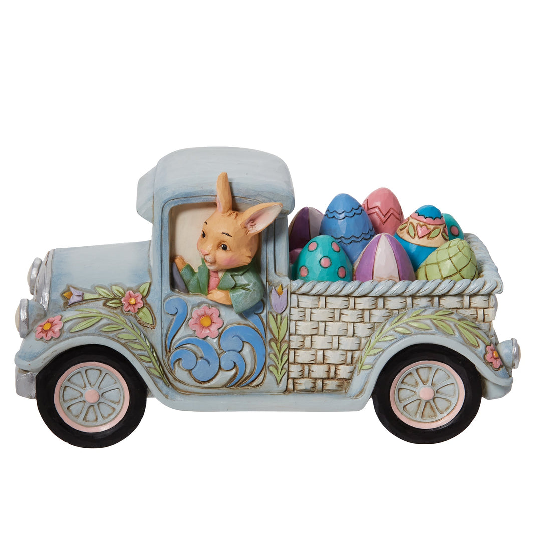 6012444 - Jim Shore Figuren - Ostertruck mit Eiern - Höhe 10cm