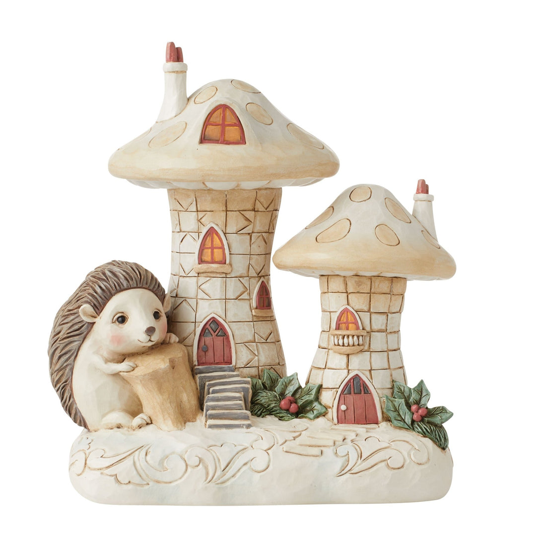 Jim Shore Figuren - Woodland Pilz Cluster beleuchtetes Haus - 21,5cm hoch-6012684