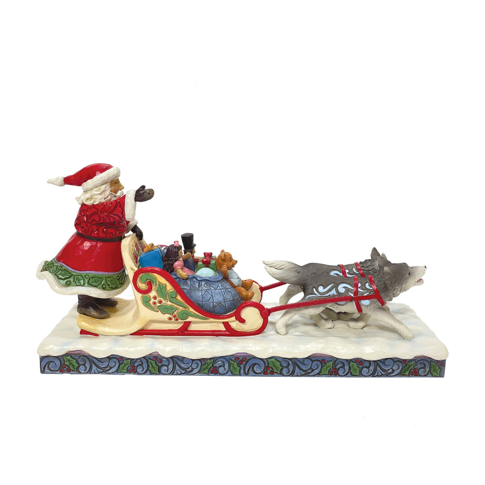 Jim Shore - Heartwood creek 'Merry Mushing (Santa in Dog Sled with Toys Figurine) N' 2022-6010826