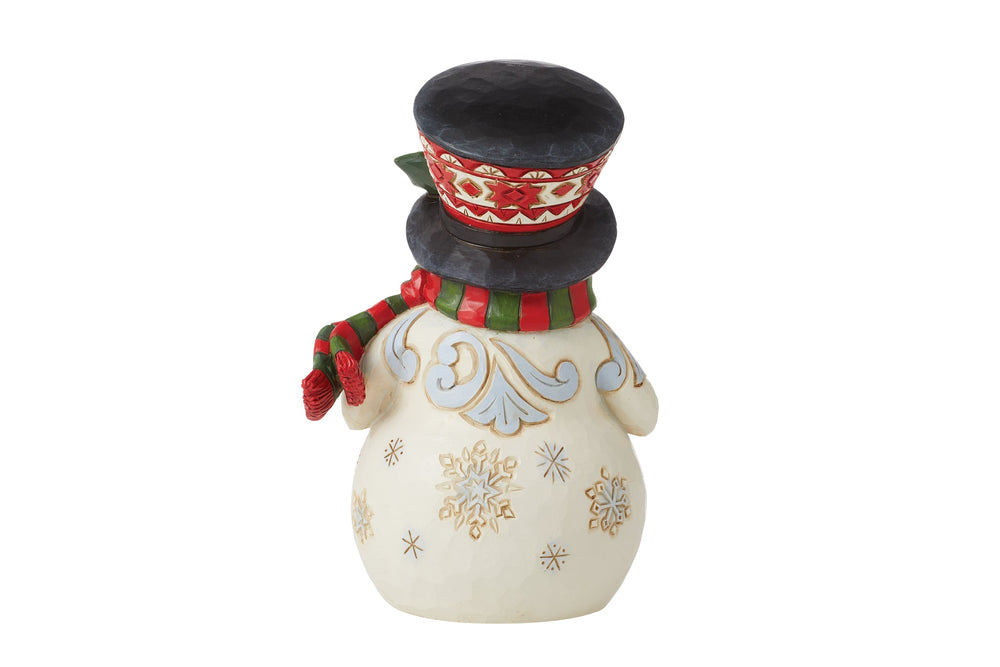 6012963 - Jim Shore Snowman 'Schneemann mit großem Hut - 13cm' 2023