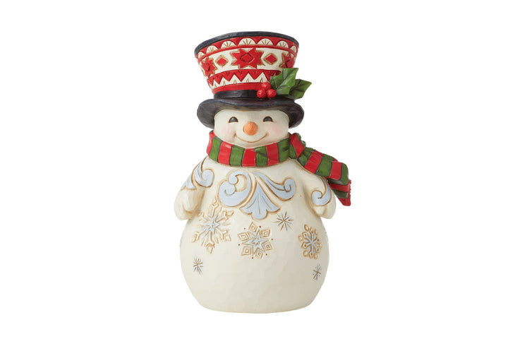 6012963 - Jim Shore Snowman 'Schneemann mit großem Hut - 13cm' 2023