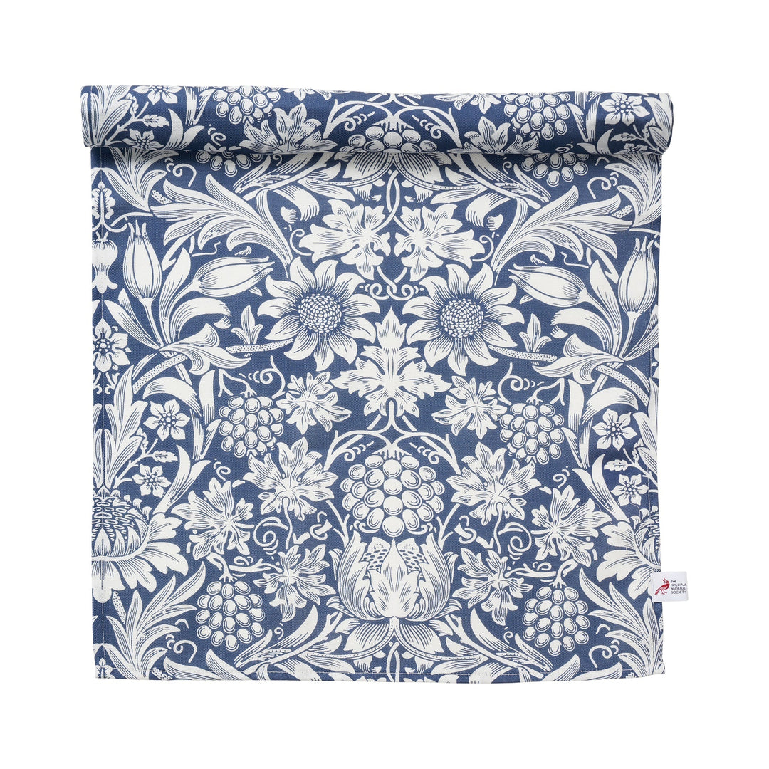 KLI - 520416 - KLIPPAN - Läufer Sunflower dark denim, gewebte Baumwolle (für den Tisch), 150x45cm