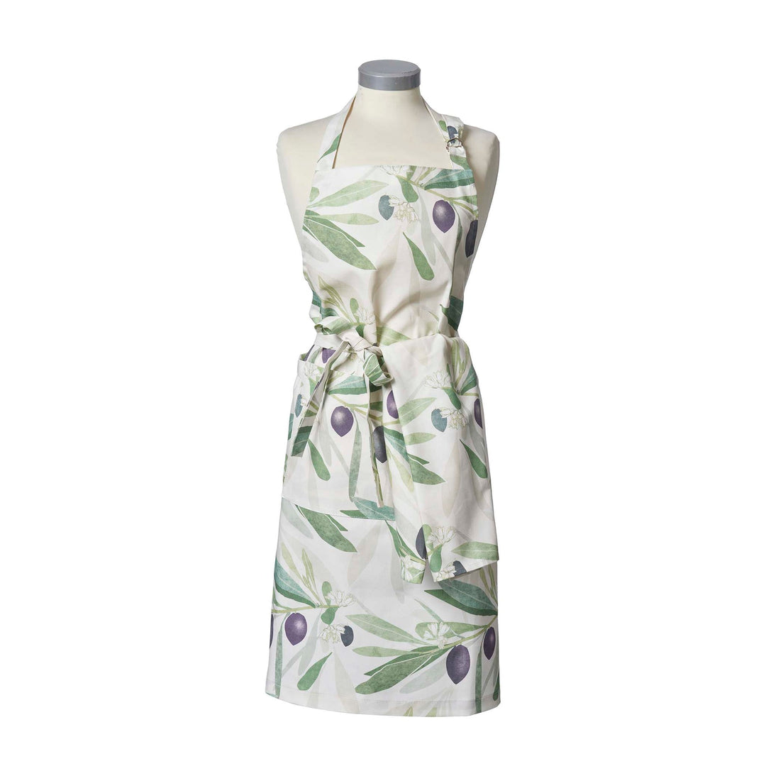 KLI - 571011 - KLIPPAN - Schürze Olive, gewebte Baumwolle, 90x65cm