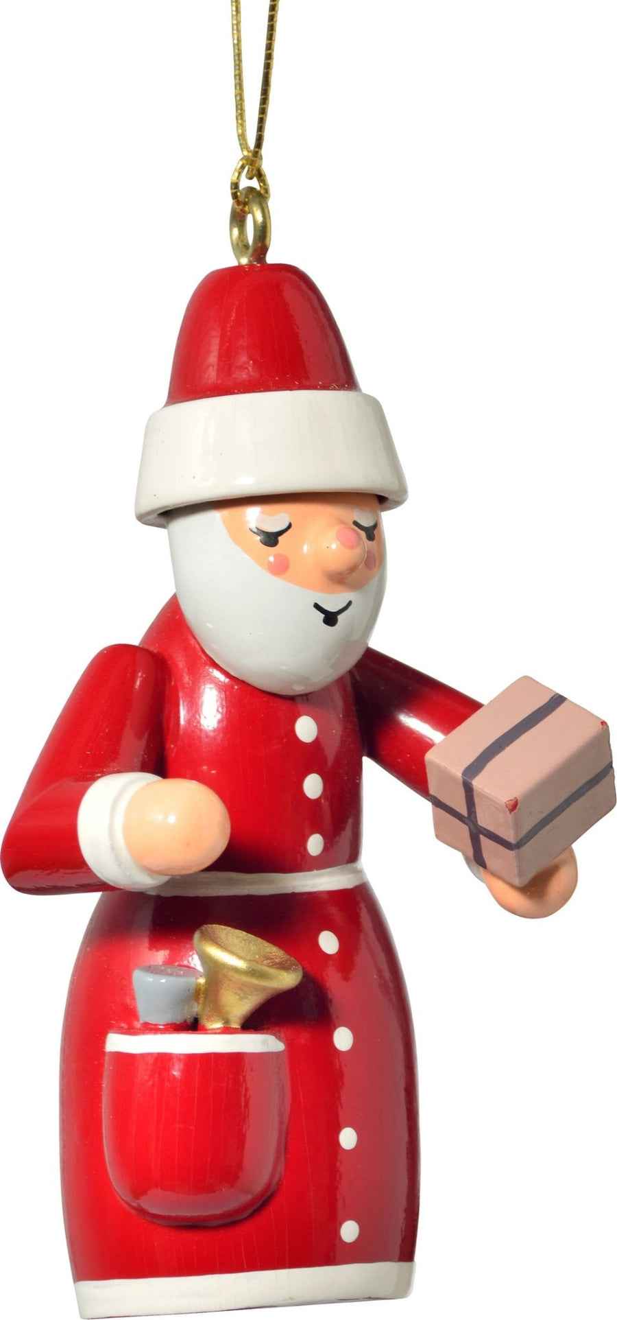 KWO - Baumbehang Weihnachtsmann mit Geschenk, 7cm-KWO-81804