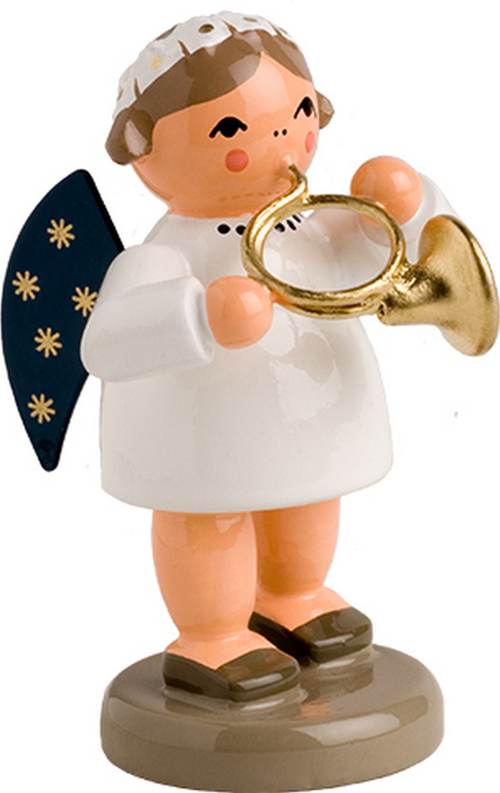 KWO - 75656 - KWO - Engel mit Waldhorn, Holzkunst, 5cm