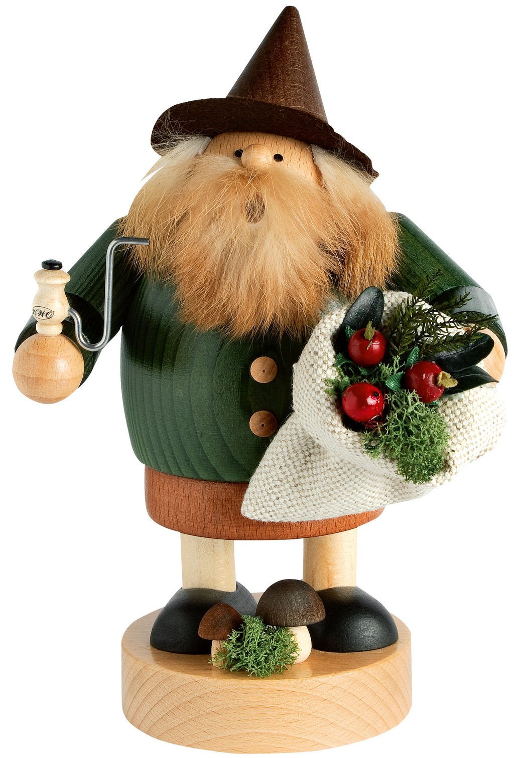KWO - 21687 - KWO - Räuchermann Moosmännchen, Holzkunst, 20cm