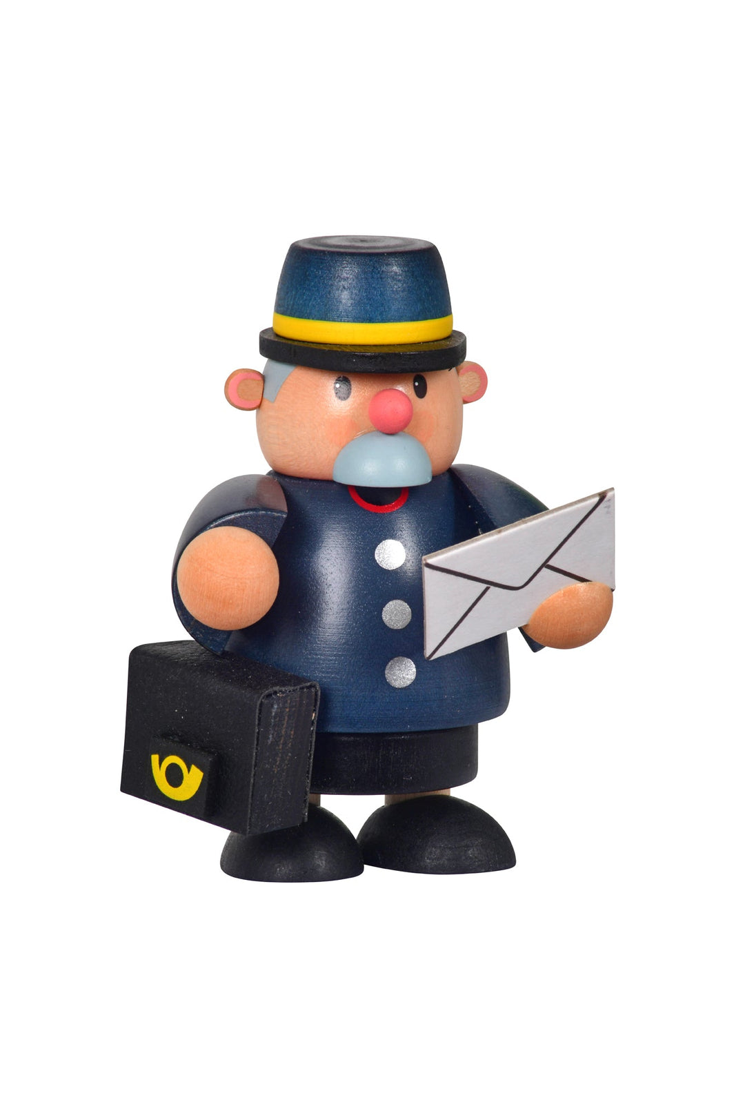 KWO - A25038 - KWO - Räuchermann Postbote, mini, Holzkunst, 10cm