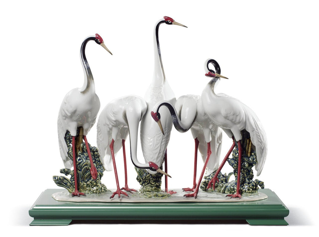 010 - 08697 - LLADRO® Figur »Gruppe Kraniche - 45 cm« limitiert e Figuren 01008697