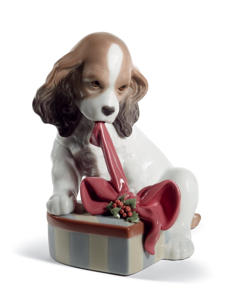 LLADRO® Figur »Ich Kann Nicht Warten (Weihnachten) Figur »13cm« Hund« 01008692-010-08692