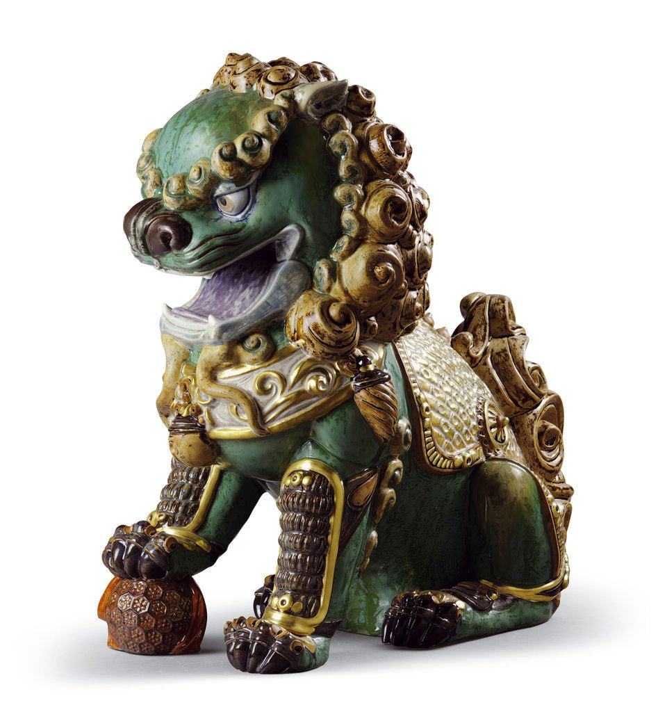 010 - 01987 - LLADRO® Figur »Orientalischer Löwe (Grün) - 47 cm« limitiert e Figuren 01001987