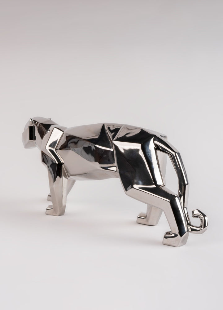 010 - 09591 - LLADRO® Figur »Panther (silver) Sculpture 50cm lang « 01009591