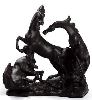 010 - 08618 - LLADRO® Figur »Pferdegruppe (Schwarz) limitiert auf 1000 Stück« 01008618