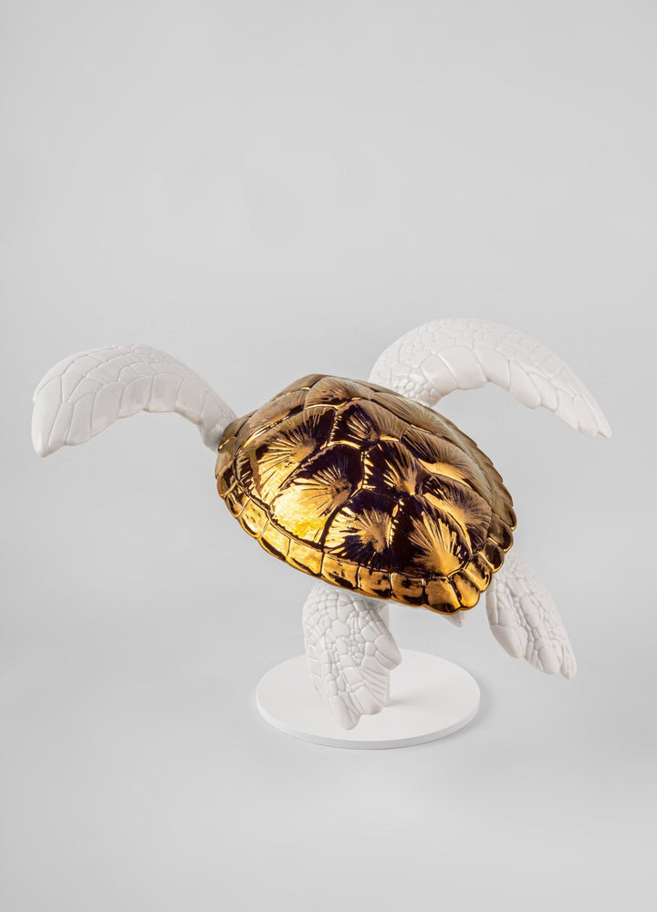 010 - 09596 - LLADRO® Figur »Sea Turtle I (white - copper) Sculpture« 01009596