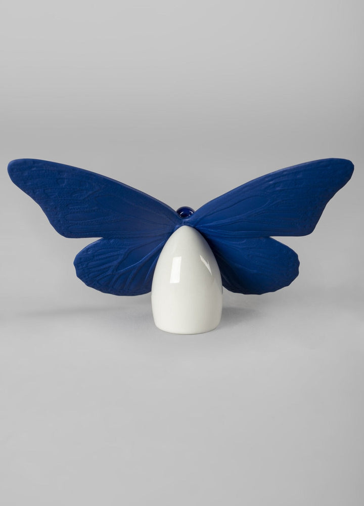 010 - 09452 - LLADRO® Figur Tiere »Schmetterlingsfigur. Goldglanz & blau - 9x14cm« 01009452