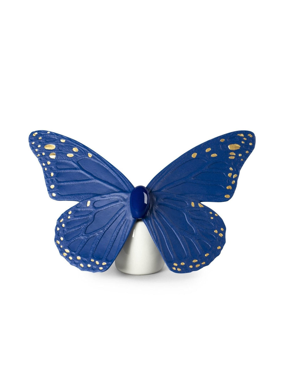 010 - 09452 - LLADRO® Figur Tiere »Schmetterlingsfigur. Goldglanz & blau - 9x14cm« 01009452