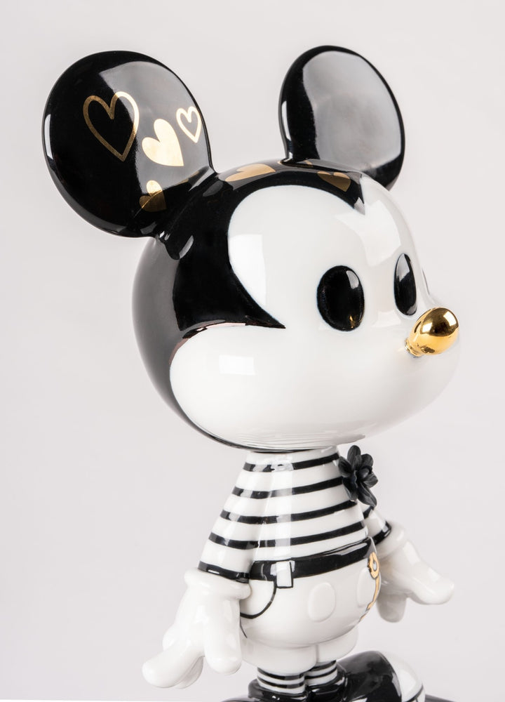 010 - 09601 - LLADRO® - 'Mickey in black and white Sculpture - 31cm' 01009601