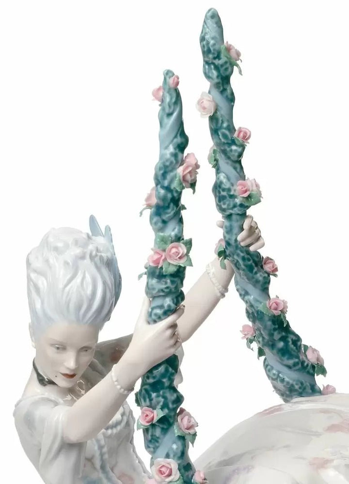 010 - 08424 - LLADRO® - 'Rokoko Dame auf Schaukel Figur - Rococo Lady on Swing Figurine' 01008424
