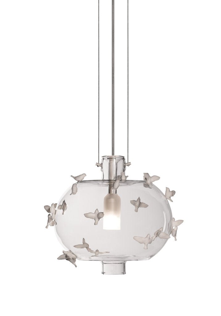010 - 17060 - LLADRO® - Standbild Vögel Hängelampe - Ce 01017060