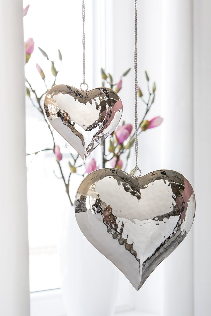 FINK - 151082 - LOVA - Deko Herz gehämmert - Edelstahl 10cm, Ornament, Fink