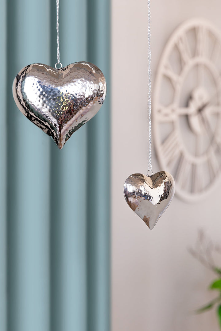 FINK - 151082 - LOVA - Deko Herz gehämmert - Edelstahl 10cm, Ornament, Fink