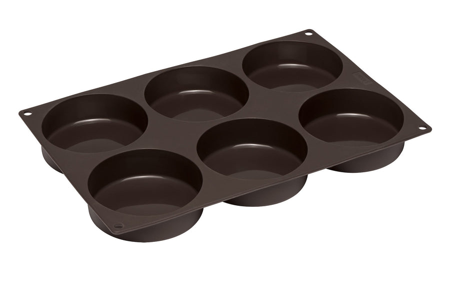L00085081 - LURCH FlexiForm BurgerBun Size L Ø10cm 6fach Silikon braun