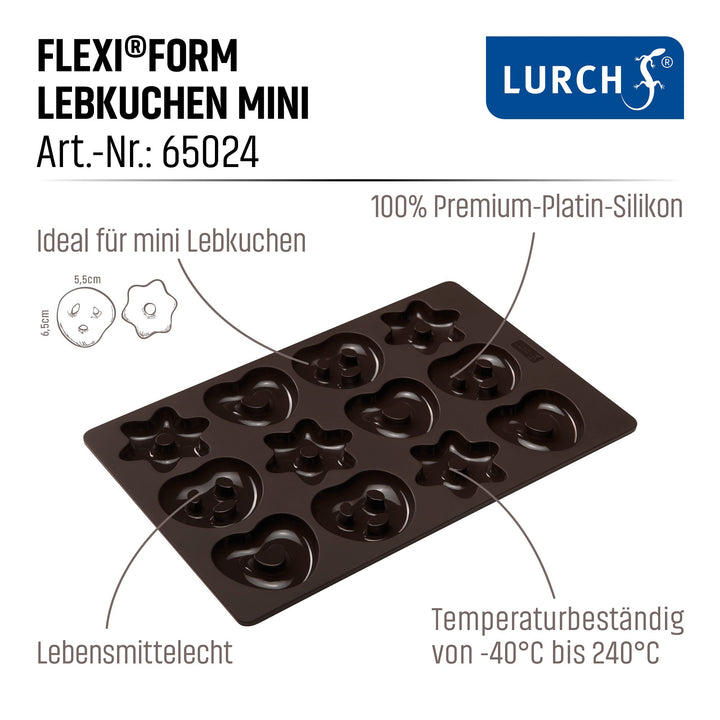 LUR - 00065024 - LURCH 'Flexiform Lebkuchen Mini 20x30cm braun'
