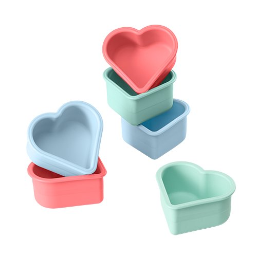 L00083019 - Lurch - Flexiform 'Muffinliner Herz 6er Set Pastel Mix'