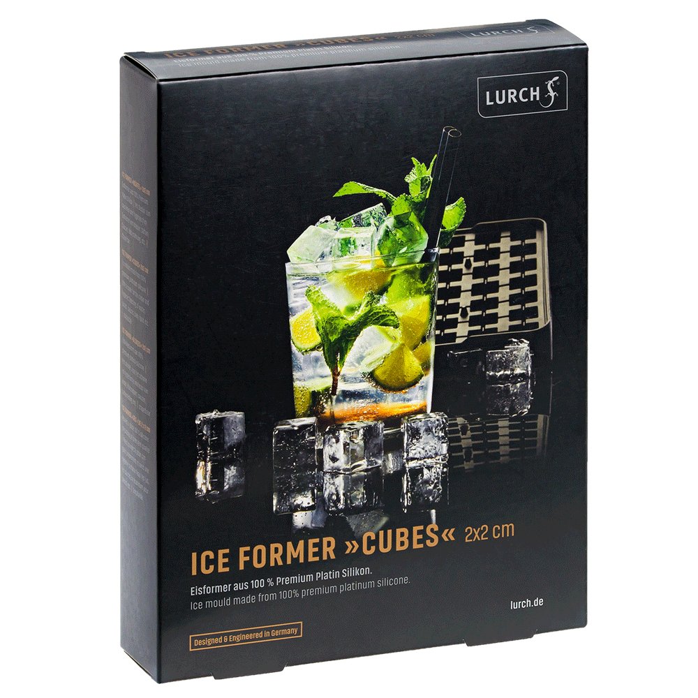 Lurch ICE FORMER Würfel 2x2cm schwarz transparent-L00240700