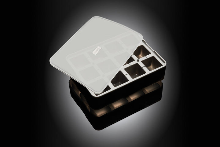 L00240710 - LURCH 'ICE FORMER Würfel 4x4cm schwarz transparent Eiswürfelform mit Deckel'
