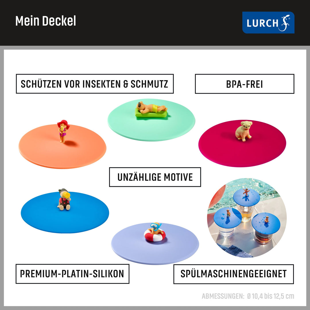 LUR - 00210883 - LURCH 'Mein Deckel Biergarten "Toni Tuba" D10.5cm silikon'