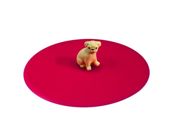L00210827 - LURCH Mein Deckel Haustier Mops Ø10,5cm Premium - Platin - Silikon